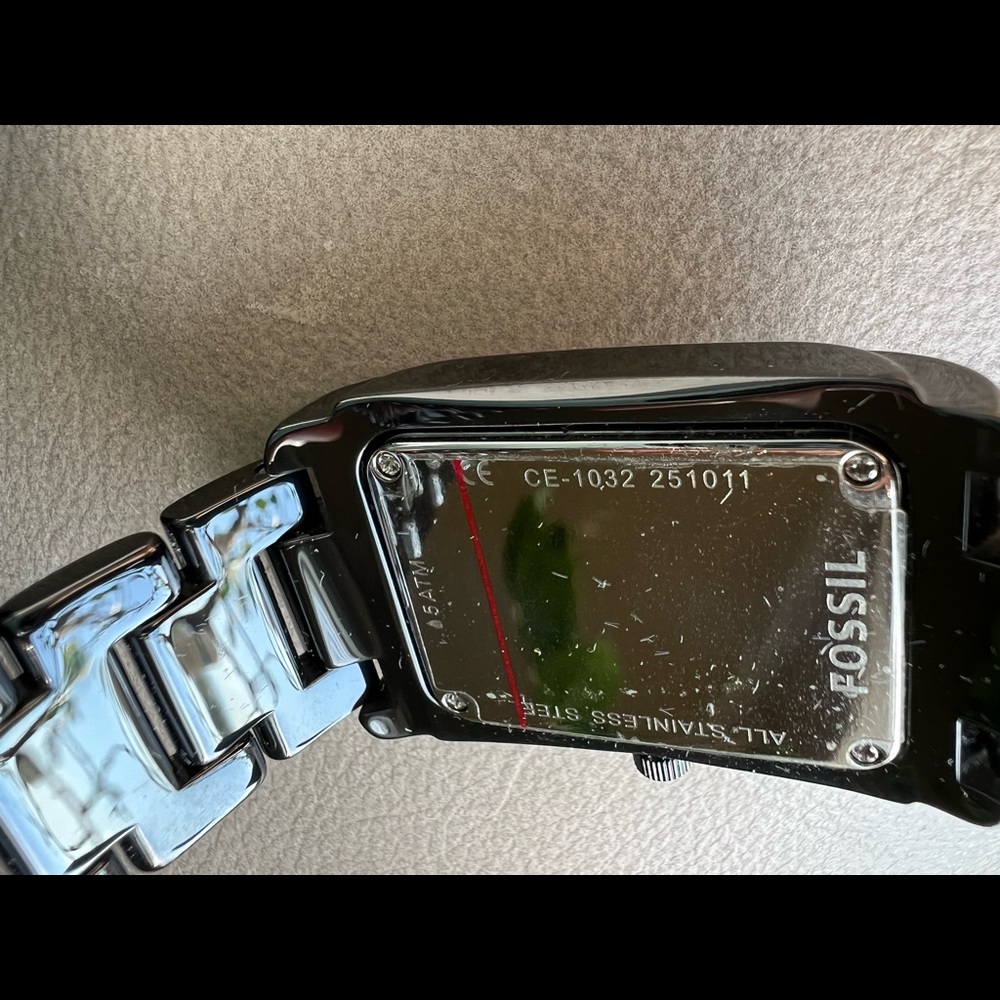Fossil Ce-1032 251011 Black Stainless Steel Analog Dial Quartz Wrist Watch - Picture 7 of 10